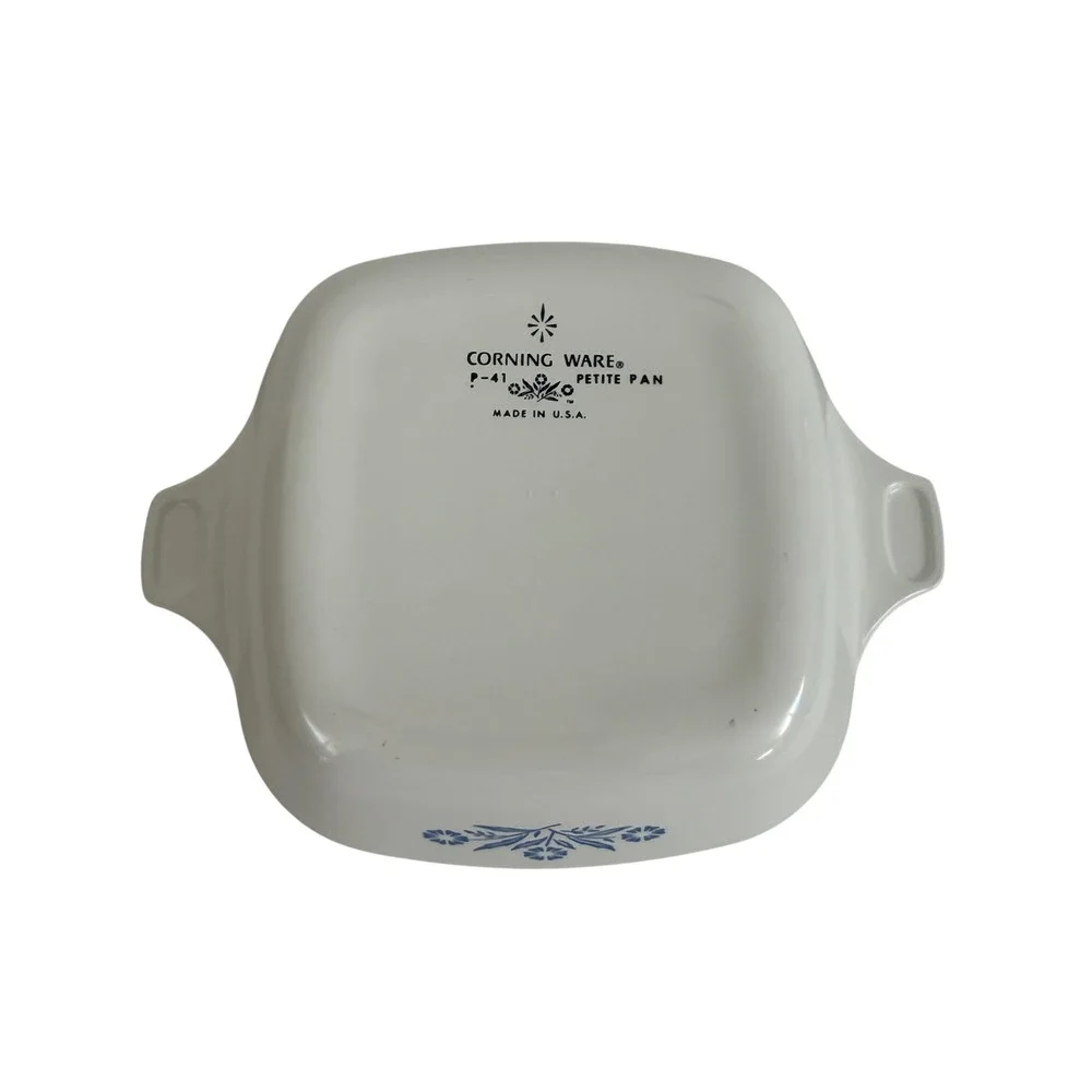 Vintage Corning Ware Blue Cornflower P-41 Petite Pan 1 3/4 Cup Made USA